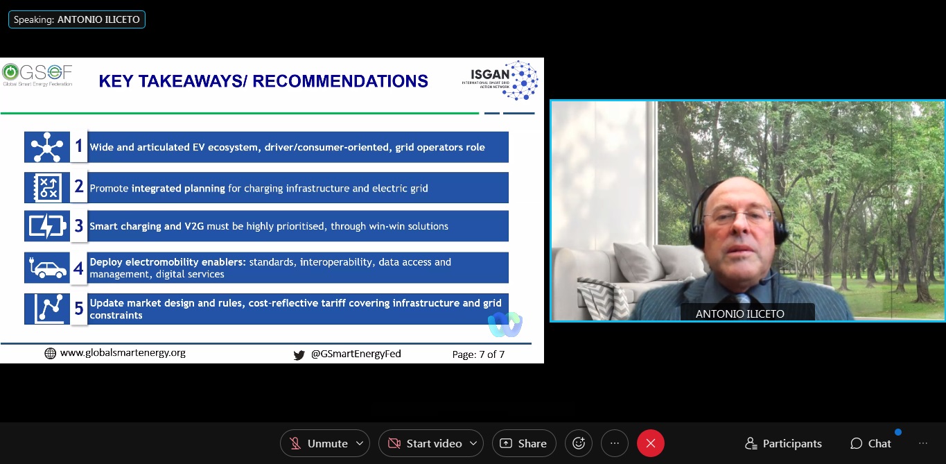 GSEF -ISGAN Webinar on “System Challenges and Opportunities in Electric Vehicle Integration with The Grid”